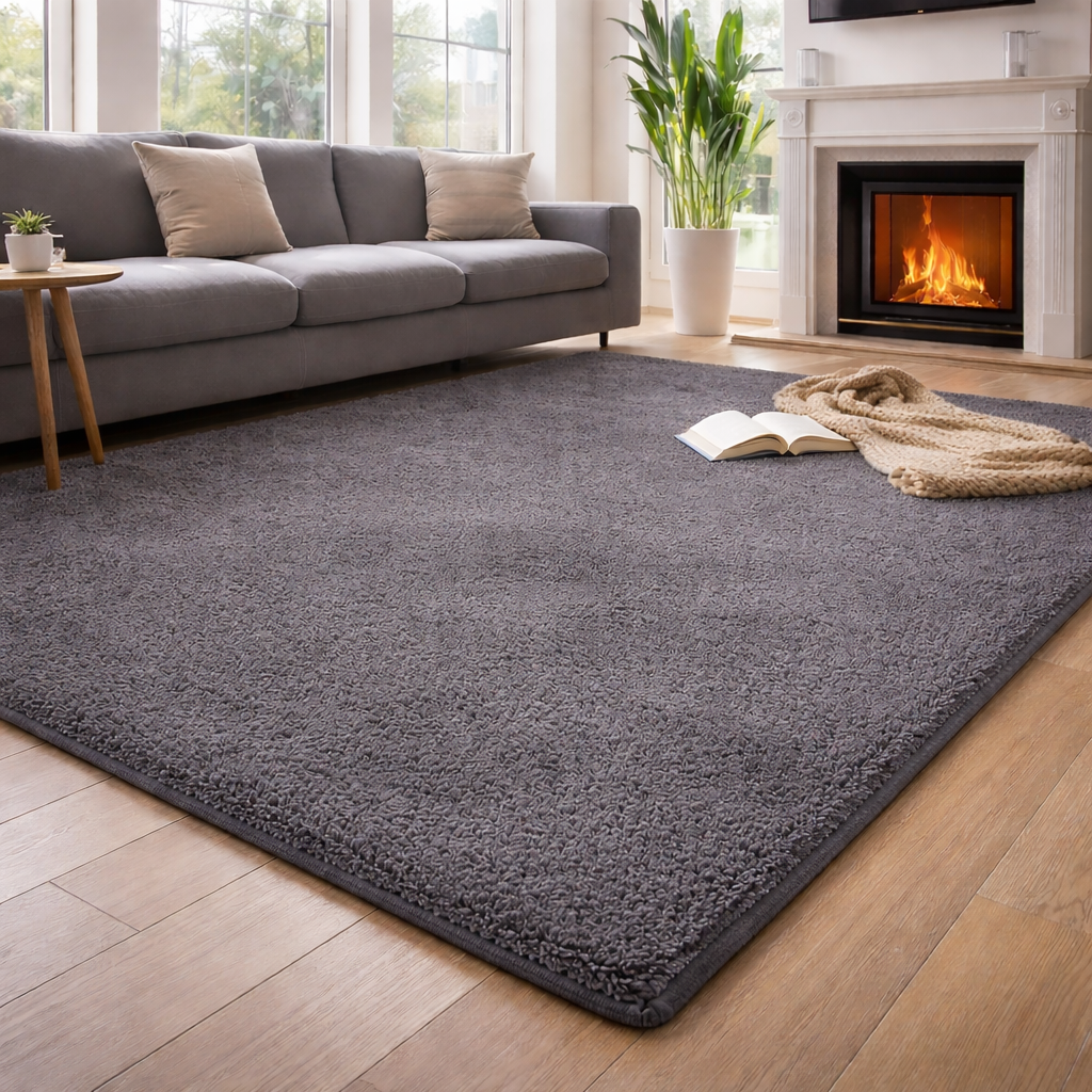 Washable carpet grey