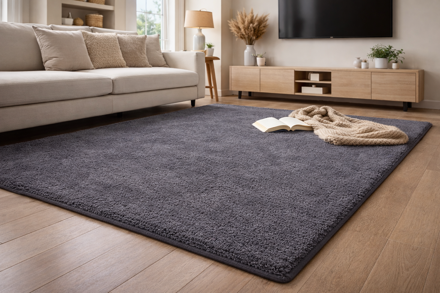 Washable carpet grey