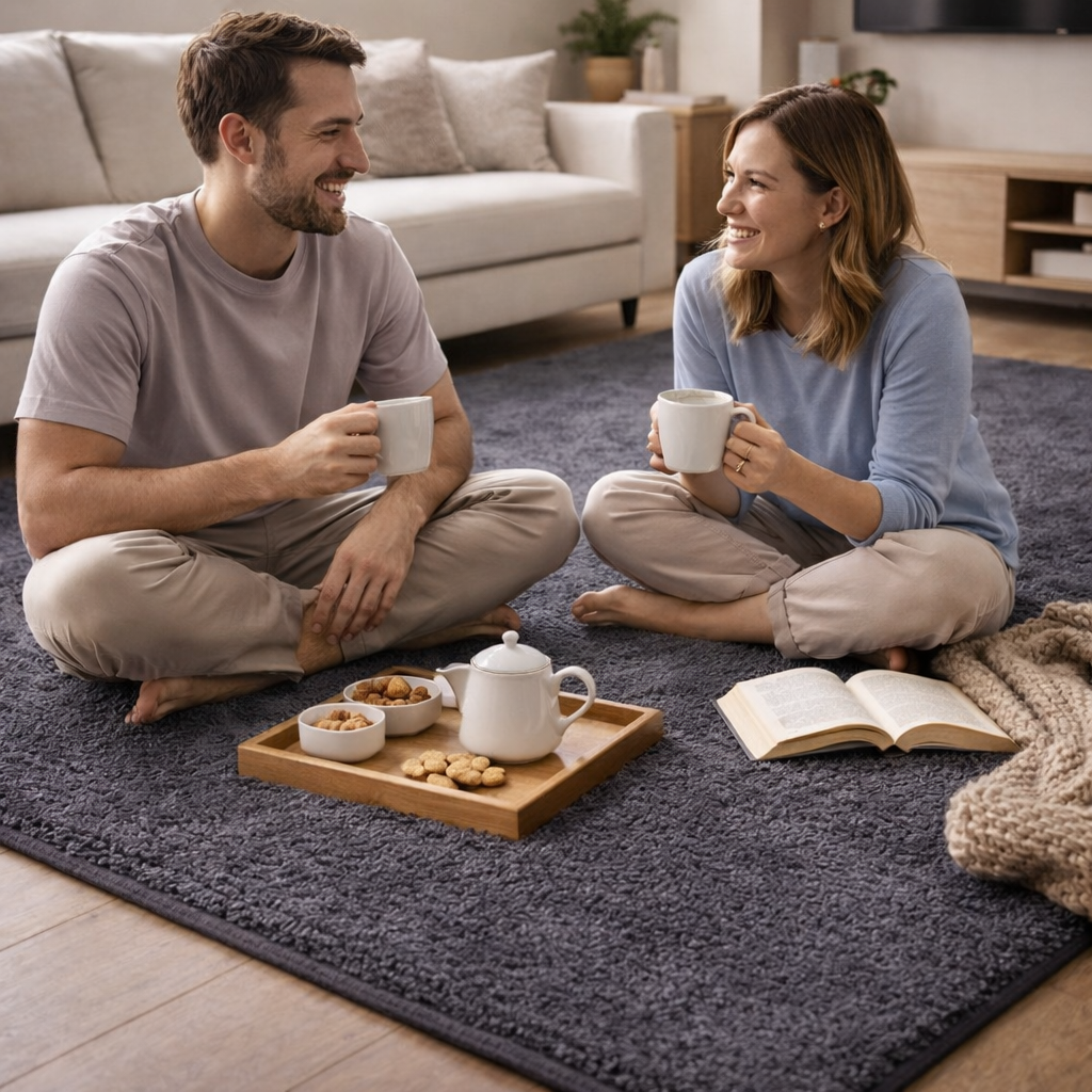 Washable carpet grey