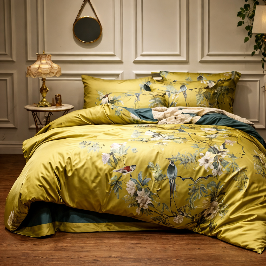 terracotta cotton satin Bedding Set
