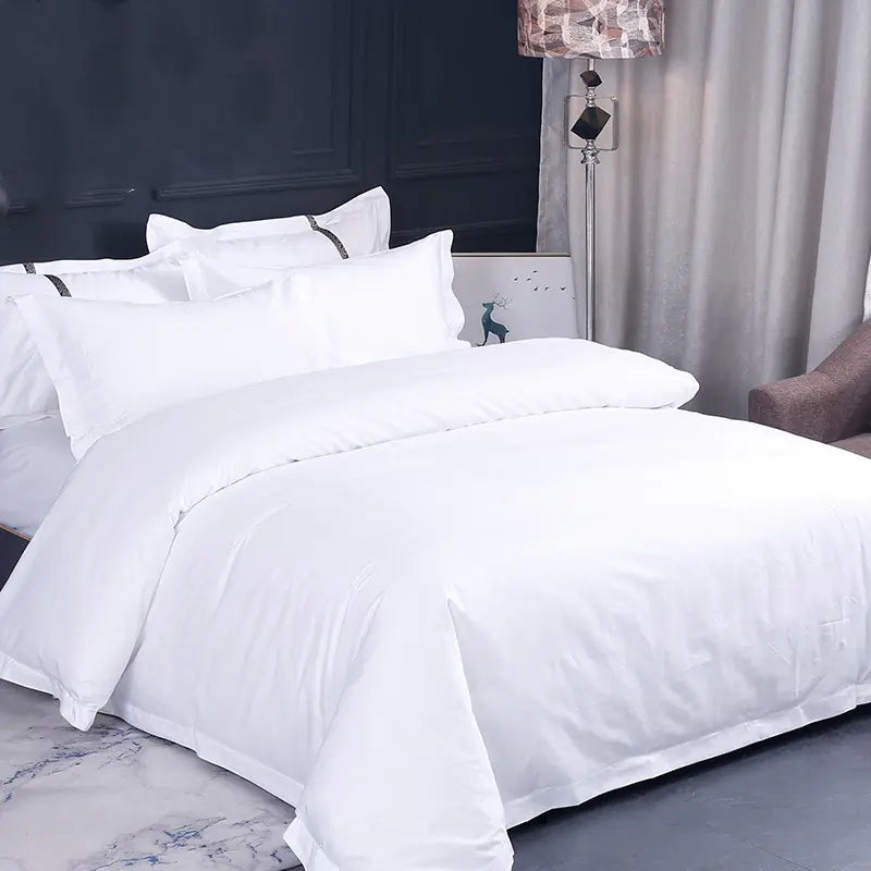 Luxury White Satin Bedding Set