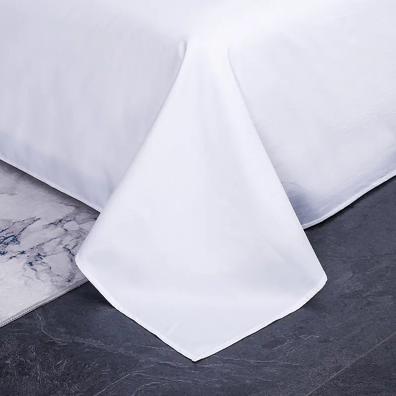 Luxury White Satin Bedding Set